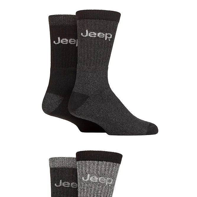 Jeep Marl Performance Boot Men's Socks - 4 Pack