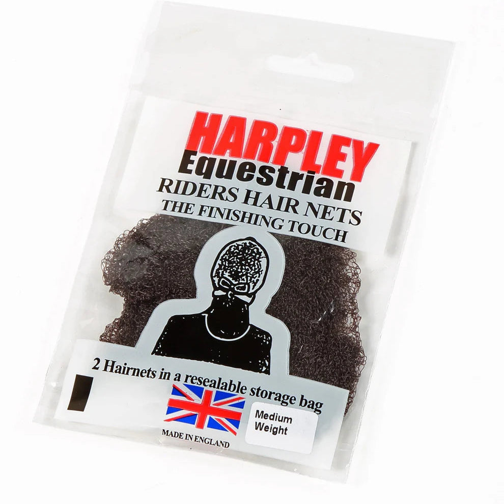 Harpley Equestrian riders hair nets packaging on a white background