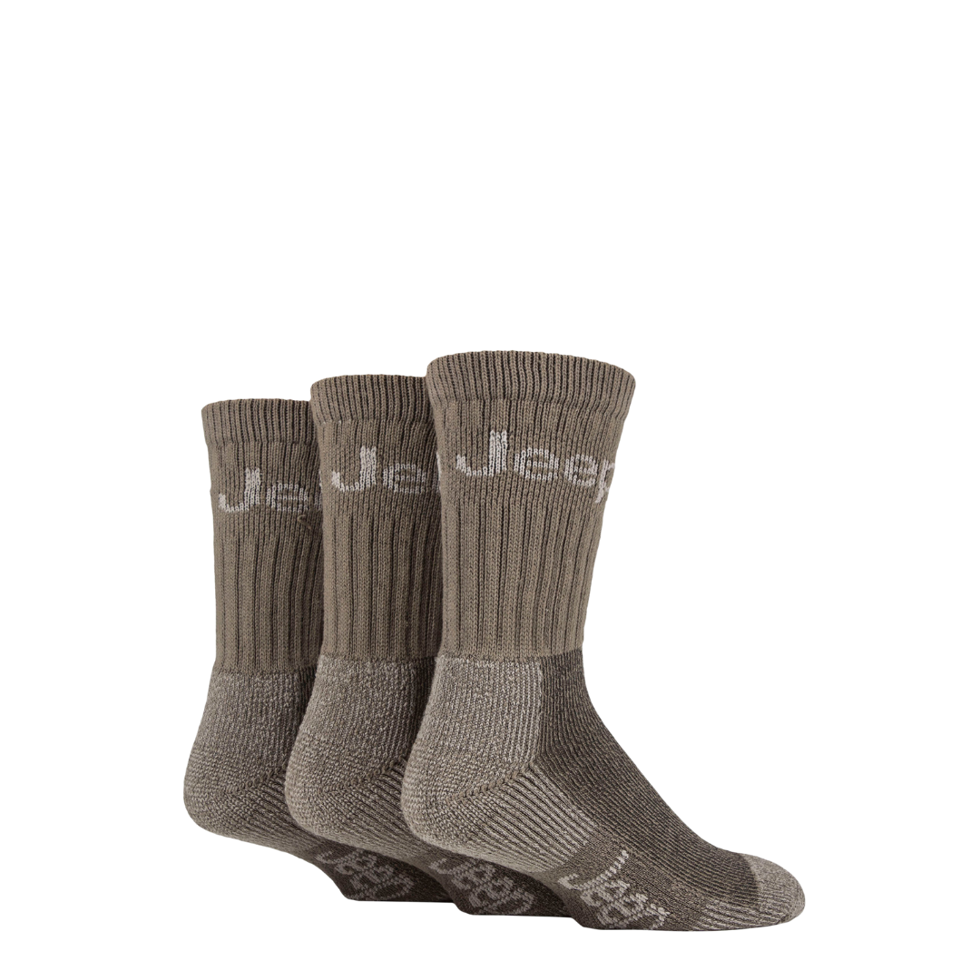 Jeep 3 Pair Mens Jeep Luxury Terrain Boot Socks