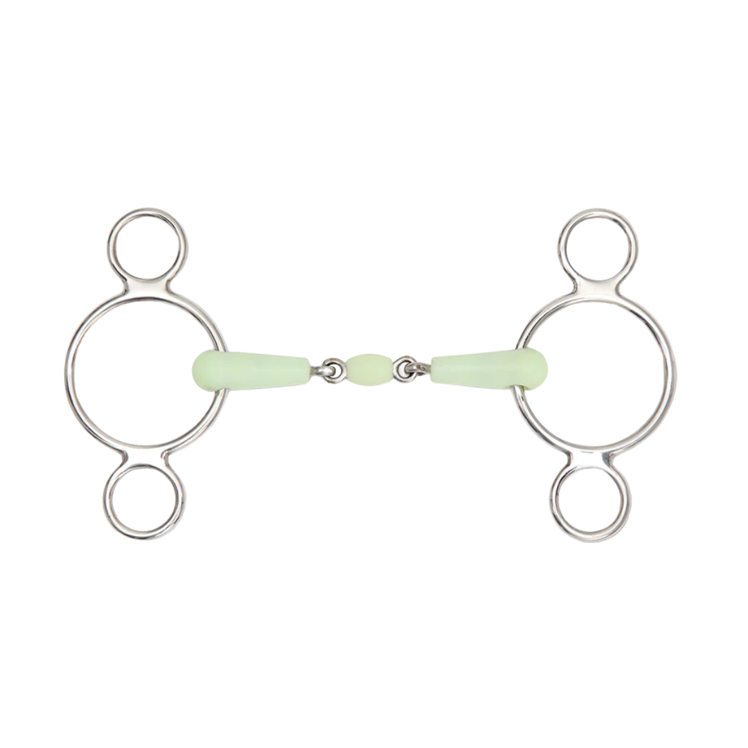 6312 Shires Equikind Peanut Two Ring Gag