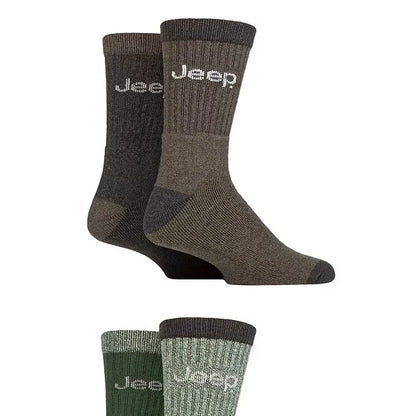 Jeep Marl Performance Boot Men's Socks - 4 Pack