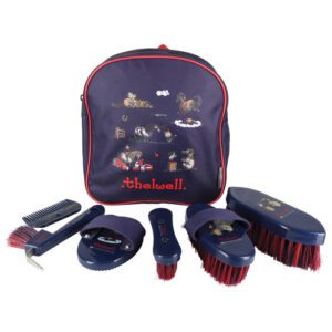 HY EQUESTRIAN Thelwell Collection Practice Makes Perfect Complete Grooming Kit Rucksack