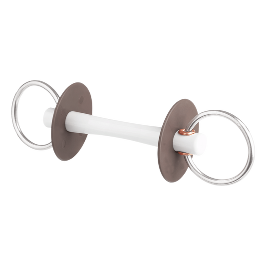 Beris bit Loose Ring Snaffle Bit with Comfort Bar, Small-Ring 6cm