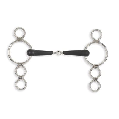 6135 Shires Equikind+jointed 3 Ring Gag