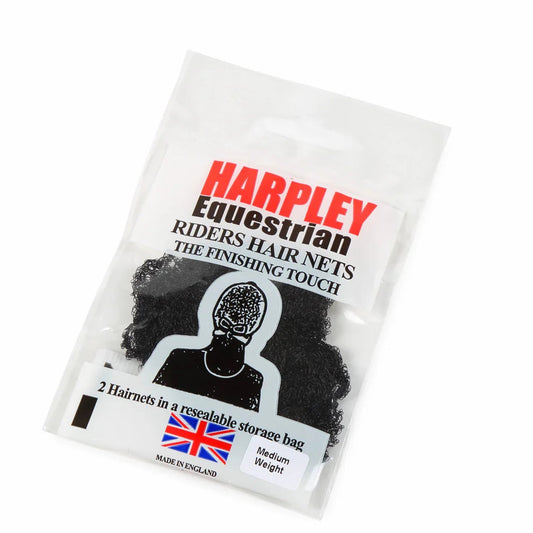 Harpley Equestrian hair nets packaging on a white background