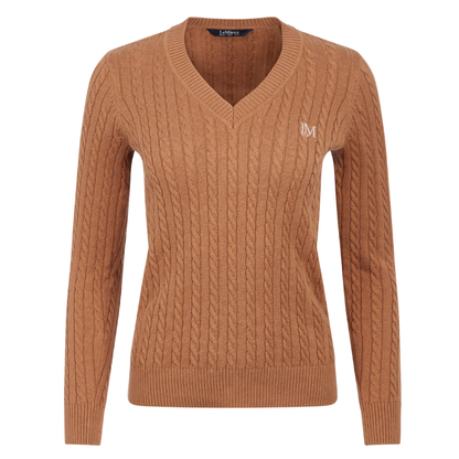 LeMieux Carla Cable V-Neck Knit Jumper