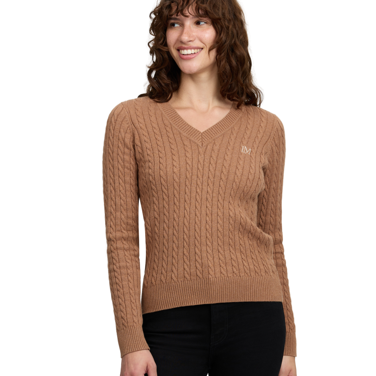 LeMieux Carla Cable V-Neck Knit Jumper