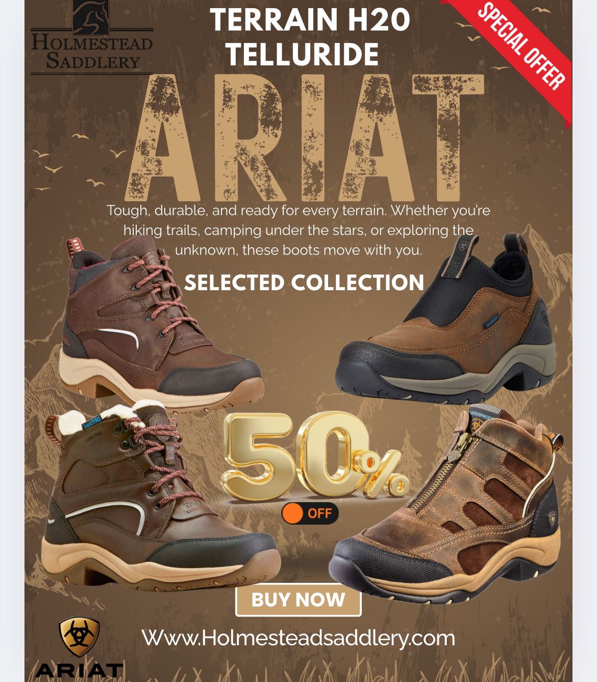 Ariat Terrain Ease H2O Boot Women's