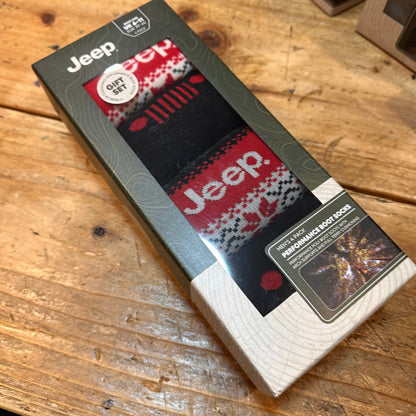 Jeep Fairisle Boot Men's Gift Box  Socks - 4Pack