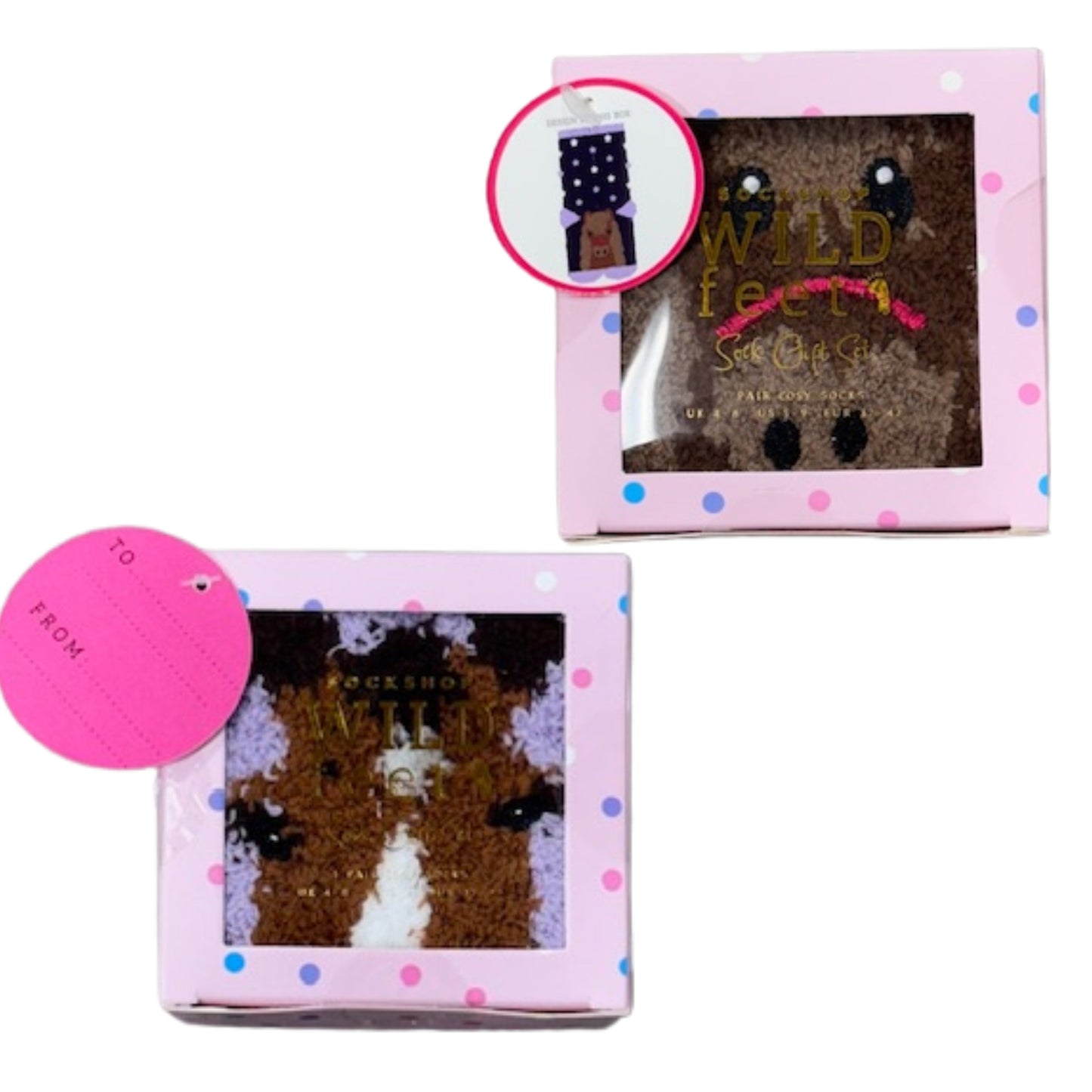 Wild Feet Spotted Gift Box Sock Set Women's