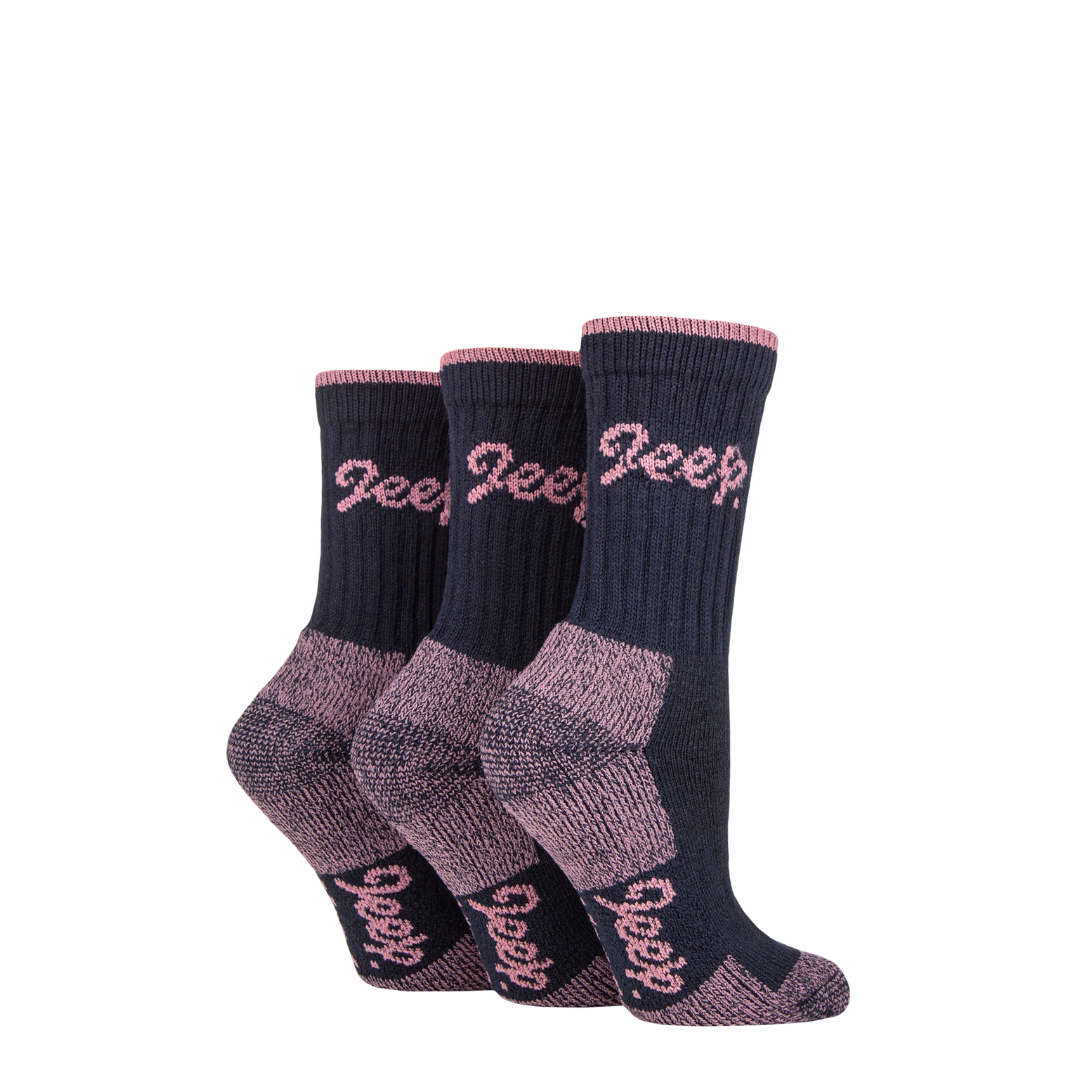 Jeep 3 Pair Women's Luxury Terrain Boot Socks