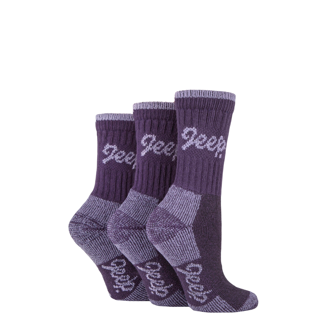 Jeep 3 Pair Women's Luxury Terrain Boot Socks