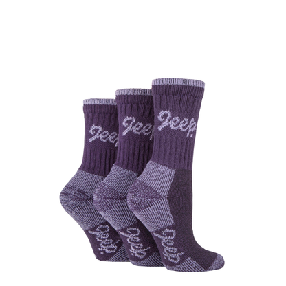Jeep 3 Pair Women's Luxury Terrain Boot Socks