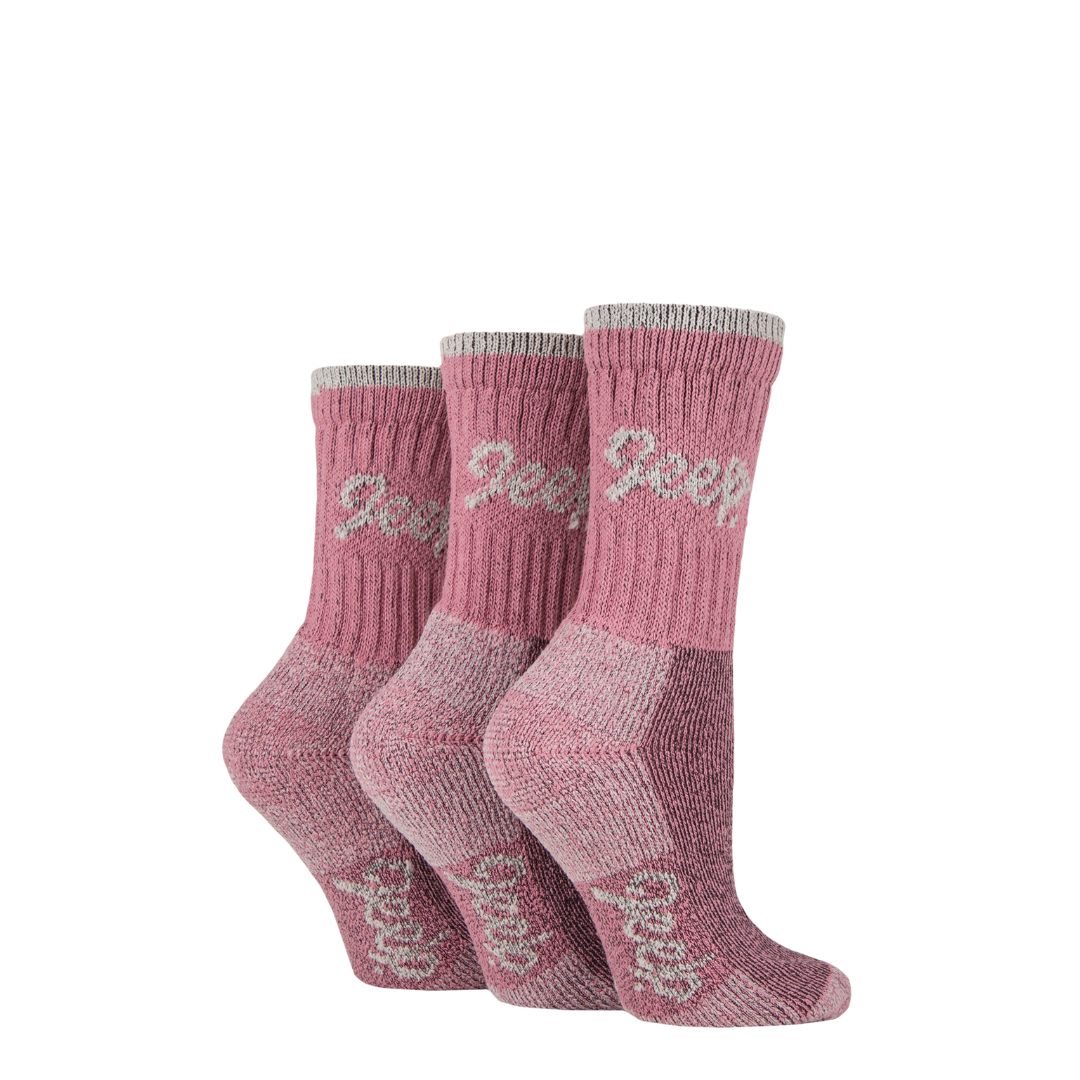 Jeep 3 Pair Women's Luxury Terrain Boot Socks
