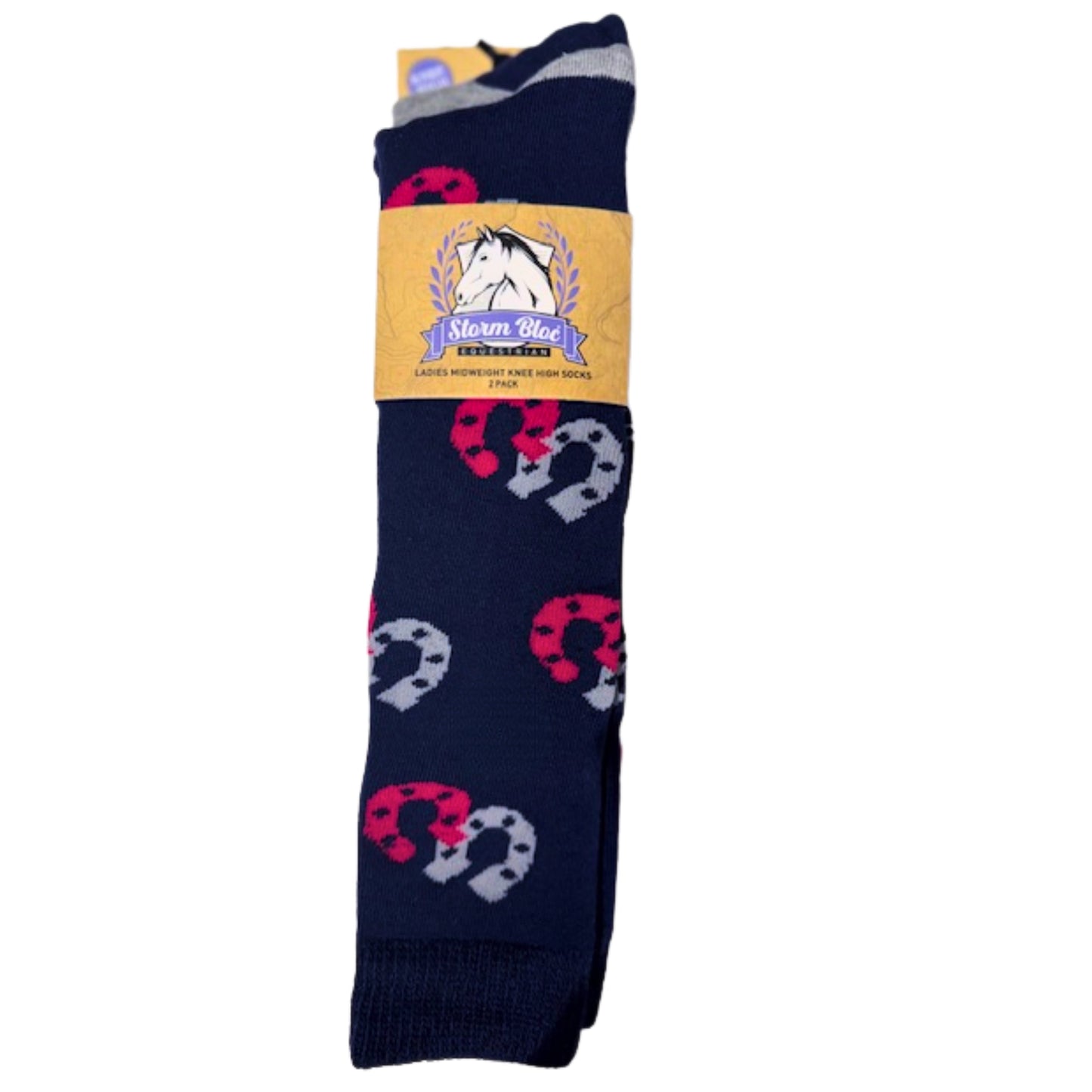 Storm Bloc Equestrian Midweight  Knee High Socks 2 Pack