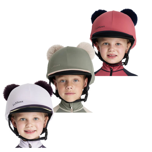 LeMieux Mini Double Pom Hat Silk AU25