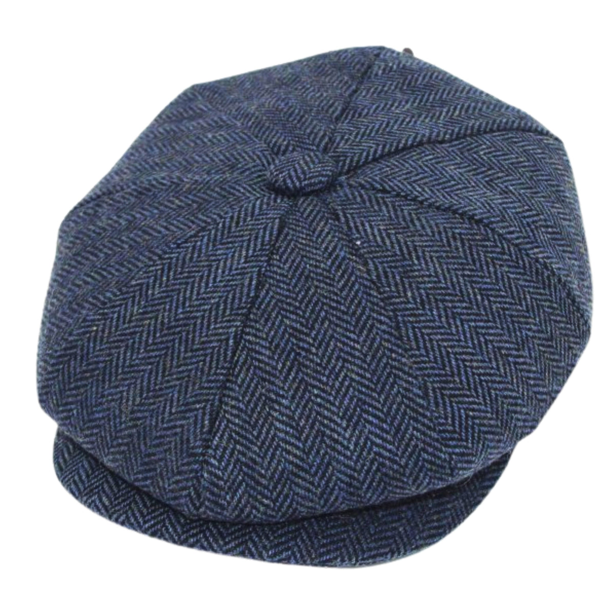 Newsboy Hat - Blue Herringbone