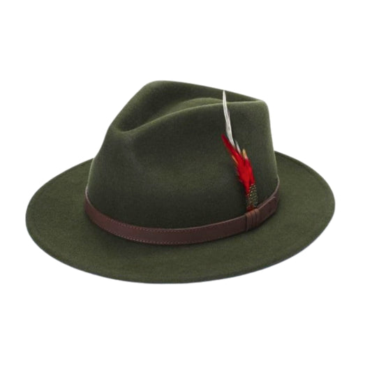 Fedora Hat - Olive Green
