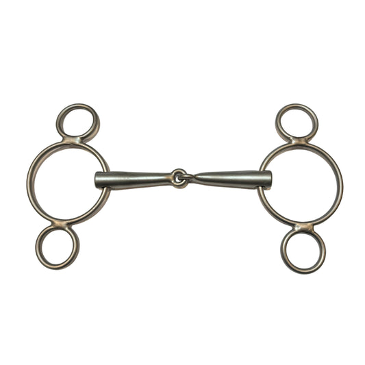 BR Two Ring Single Jointed Gag Titanio