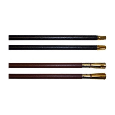 Leather 24" Cane With Silver Twig End