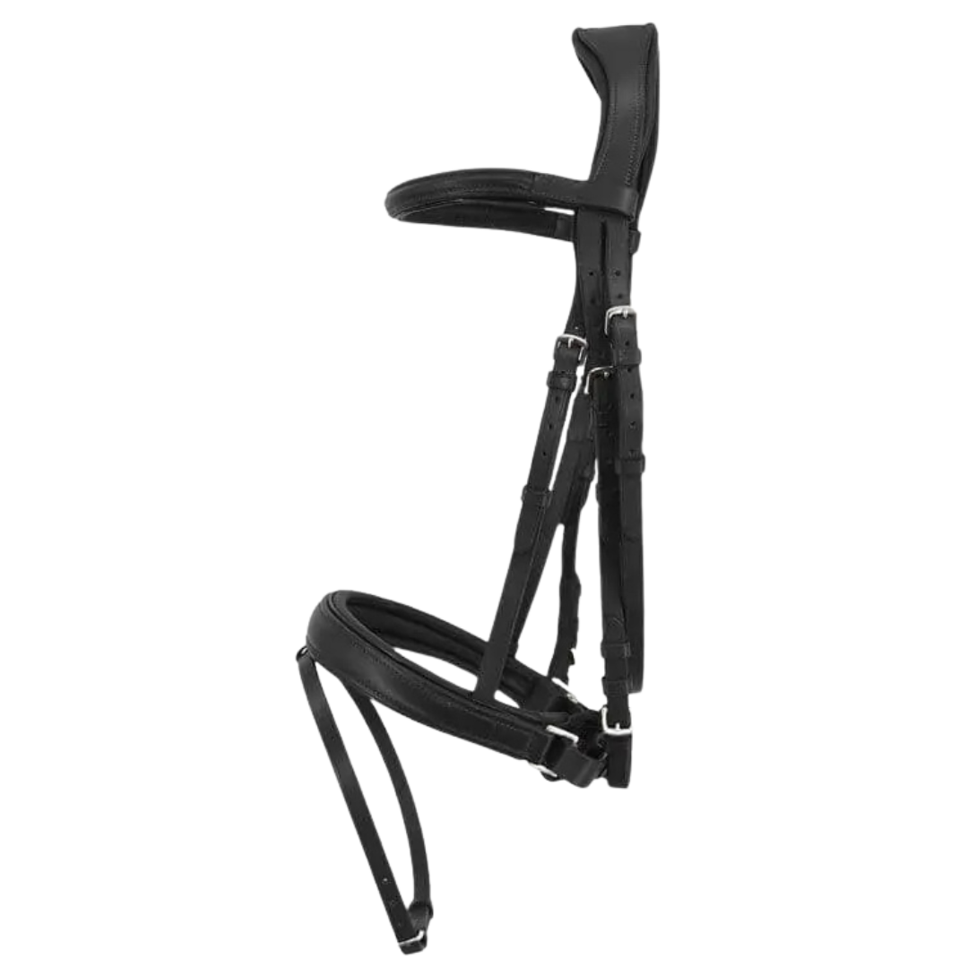 Stationata Soft Leather Snaffle  Bridle-Crank Noseband